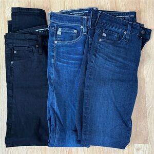 AG Adriano Goldschmied Skinny Jeans Trio in a variety of washes